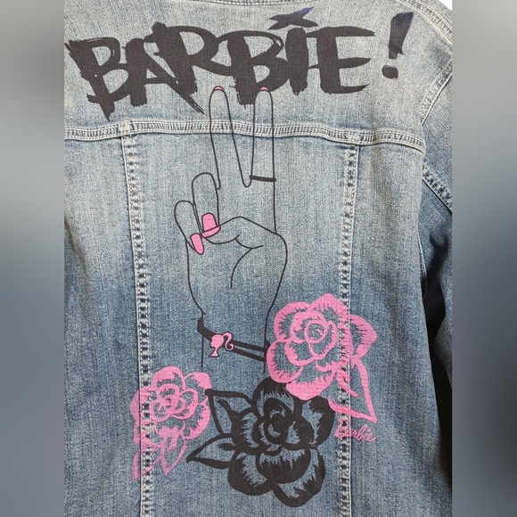 Torrid Barbie Women's Blue Button Down Denim Jacket - Picture 10 of 11